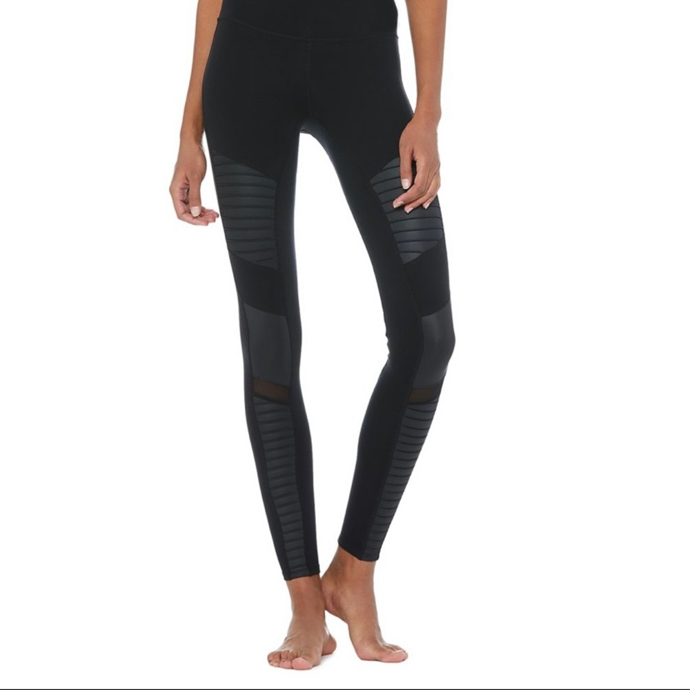 Alo high waisted Moto leggings black